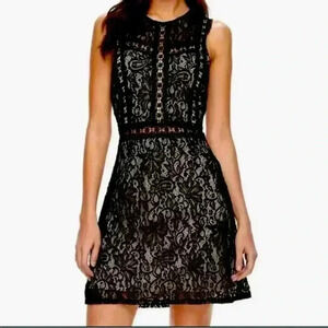 Beauty and the beast black lace dress